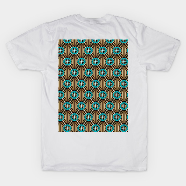 Gold and Turquoise Bugle Patterns by Nobiya